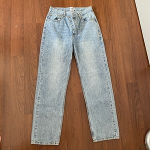 Holly asymmetric straight leg jean